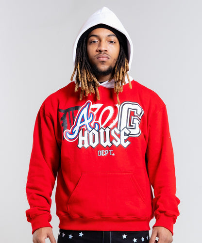 Red “BRAVES” Hoodie