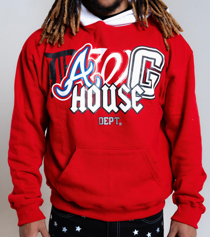 Red “BRAVES” Hoodie